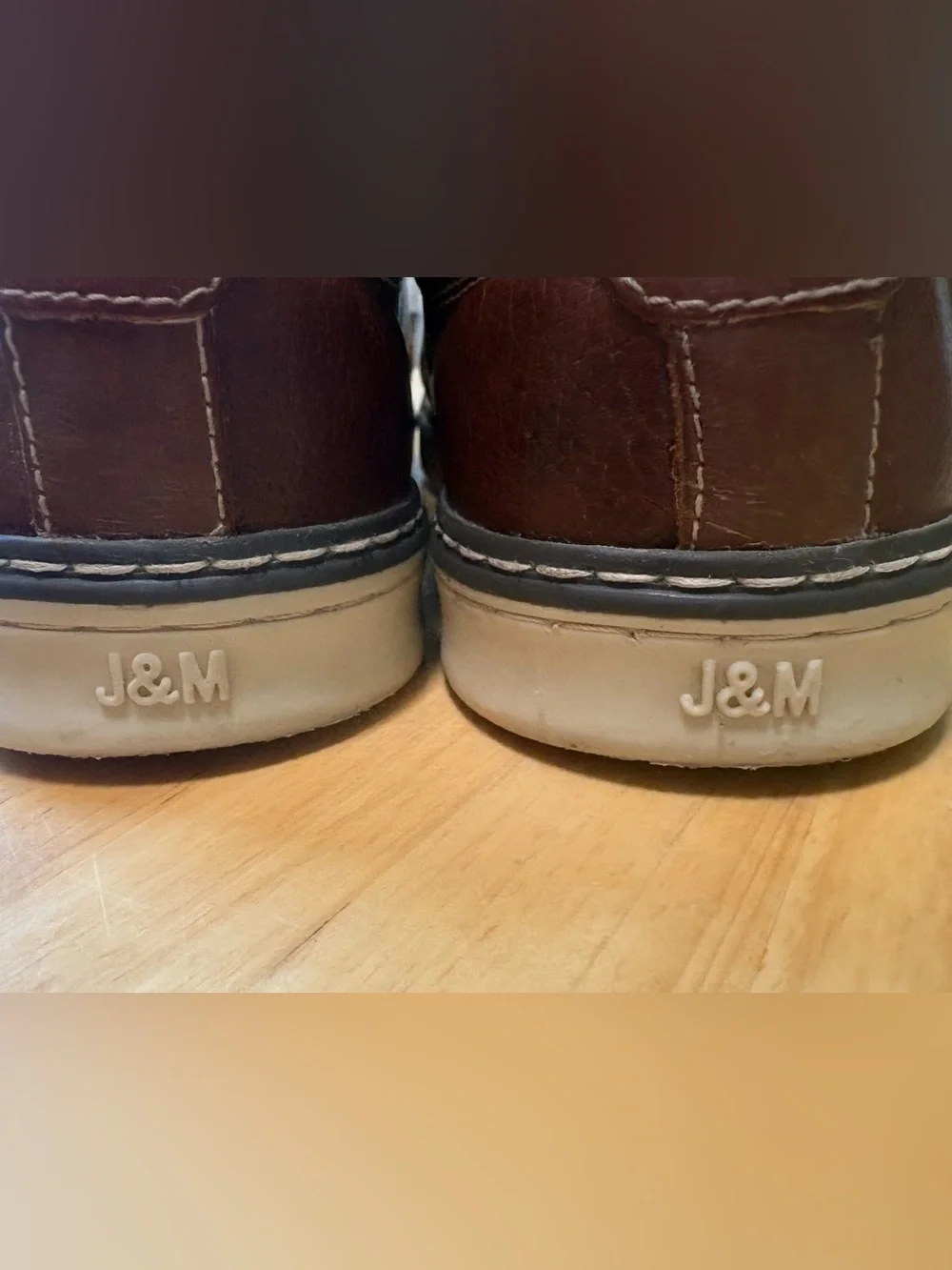 Johnston & Murphy Boy’s Brown Slip-On Leather Loafers